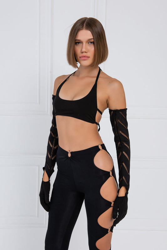 CROP CAMI WITH DETACHED GLOVES